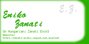 eniko zanati business card